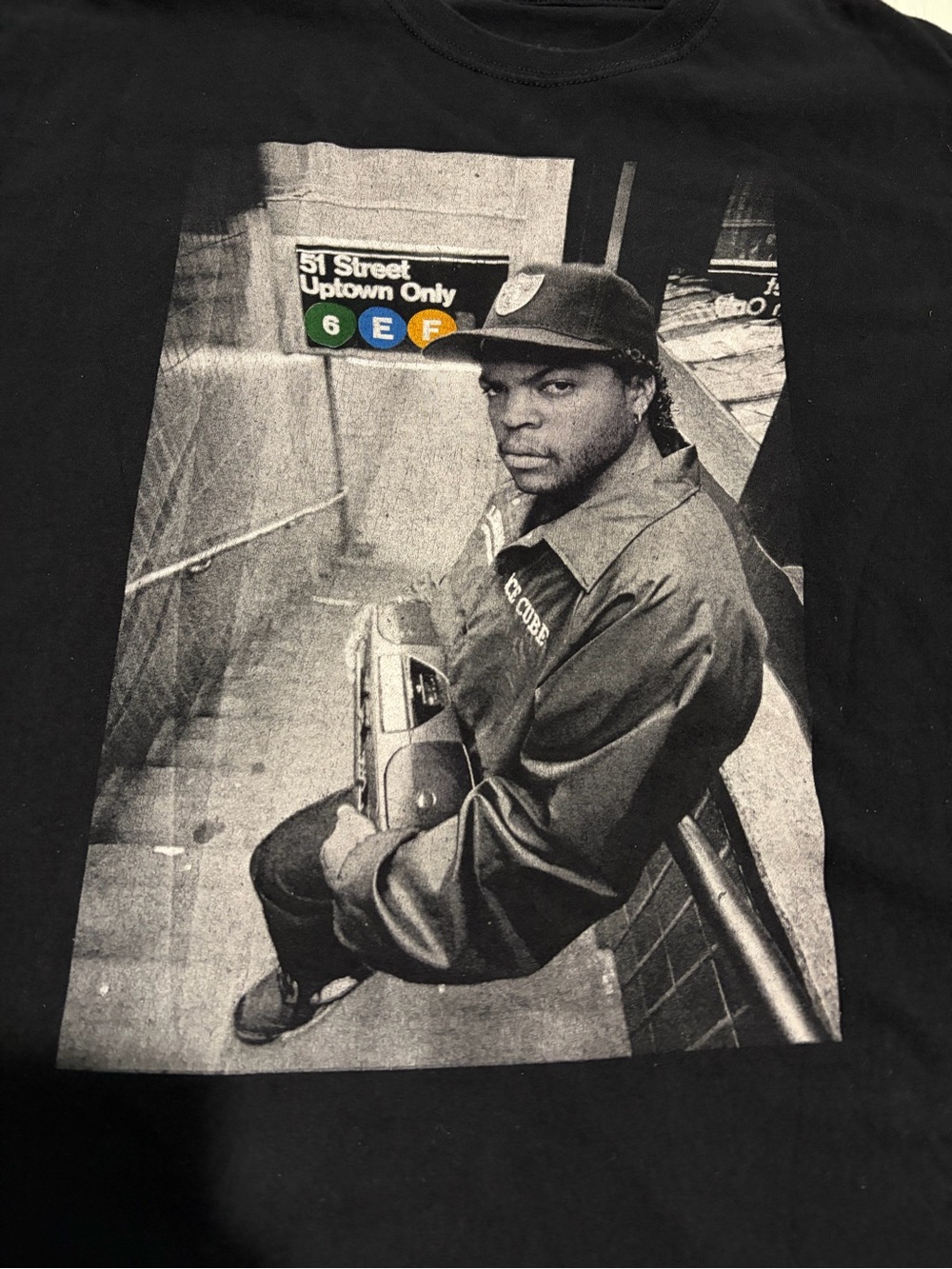 Black Graphic Men’s T-Shirt Ice Cube